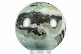 Polished Blue Utah Sky Calcite Sphere - Utah #371119-1